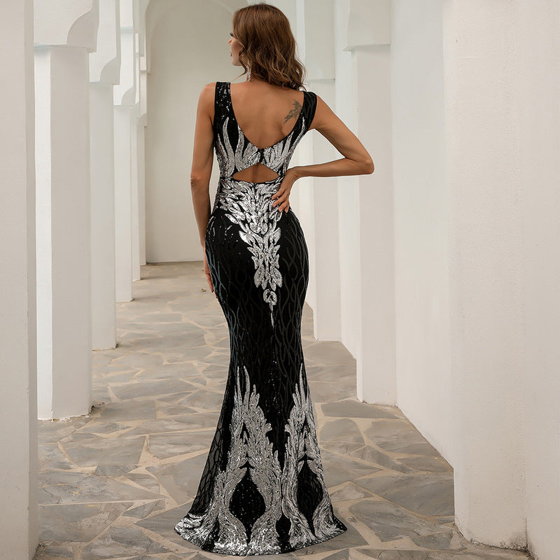 Fiorella Beaded Evening Gown - Merkuree